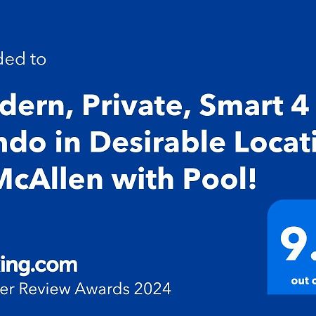 Modern, Private, Smart 4 Bedroom Condo In Desirable Location In Mcallen With Pool! Екстер'єр фото